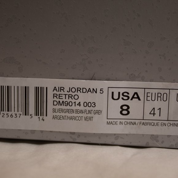Size 8 - Nike Air Jordan 5 Retro Green Bean. Pre-Owned main image 3